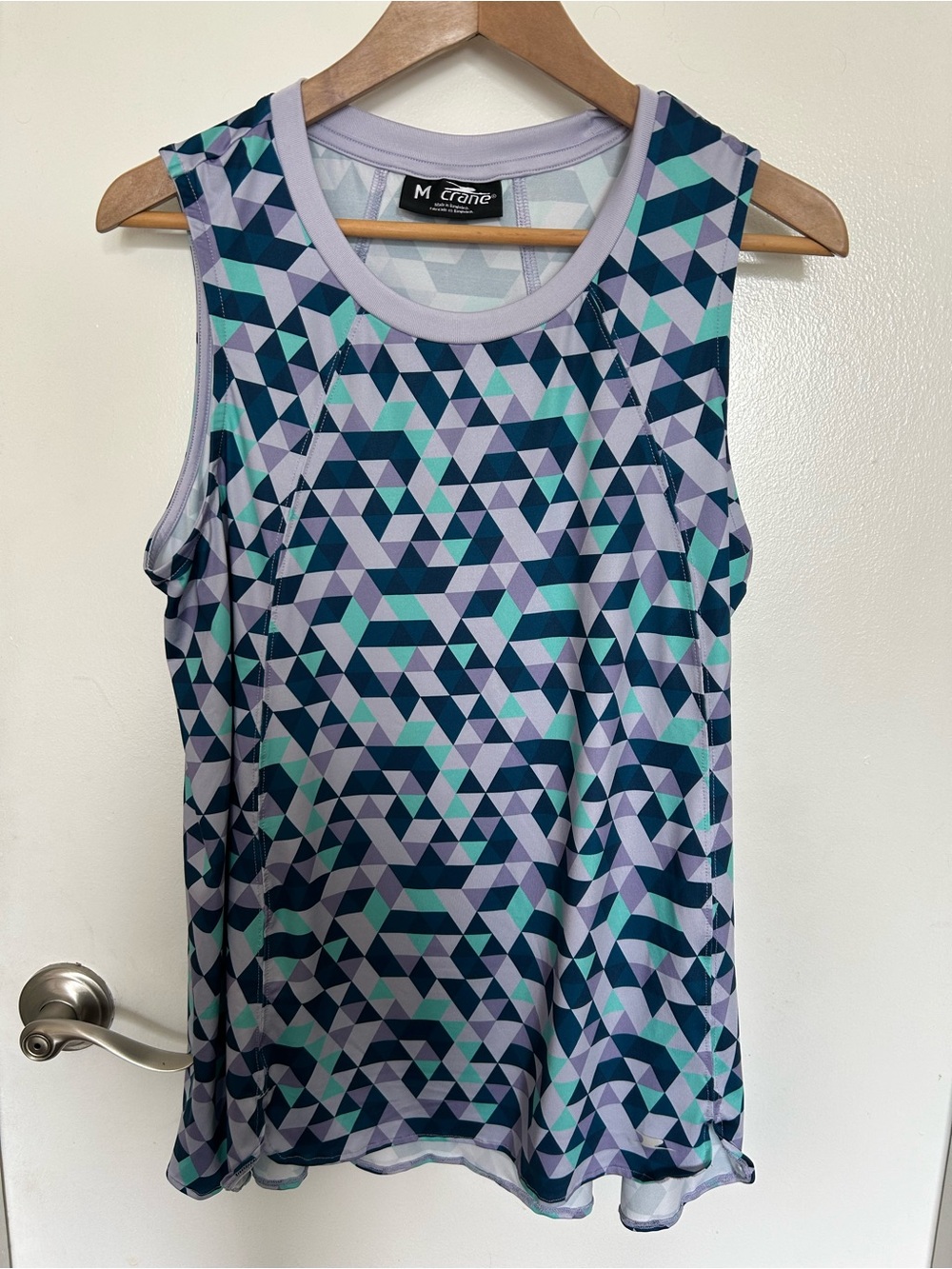 Crane Women's Lavender Geo-Print Performance Tank
